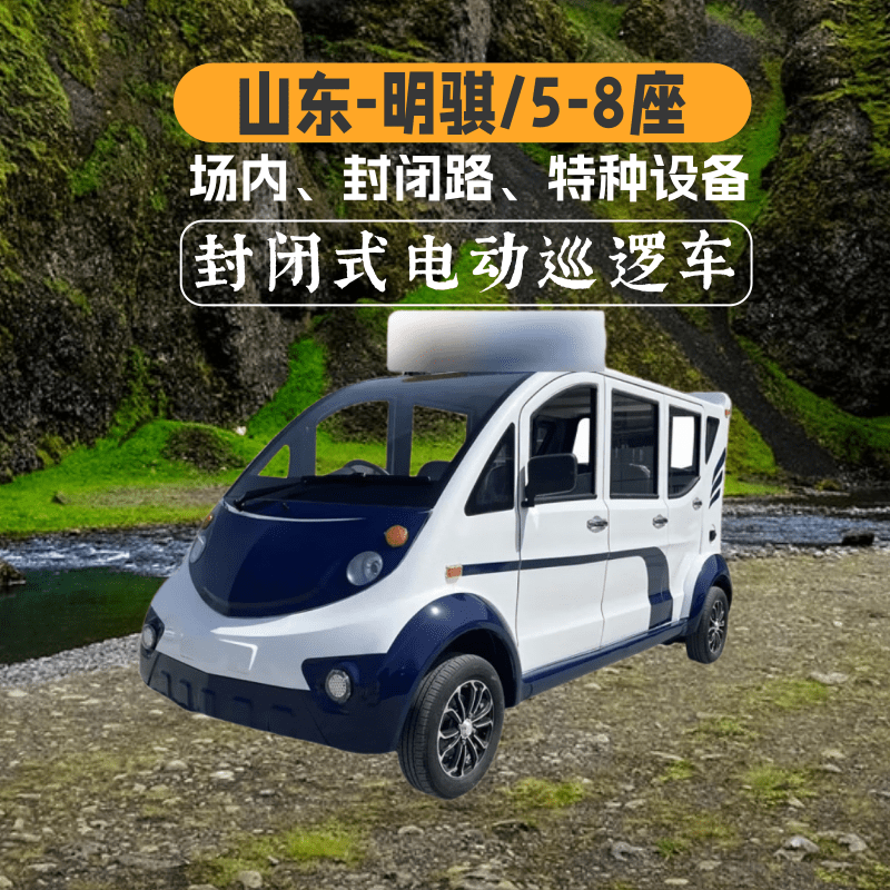山东明骐封闭式可定制电动巡逻车适用景区售楼处校园酒店园区工厂